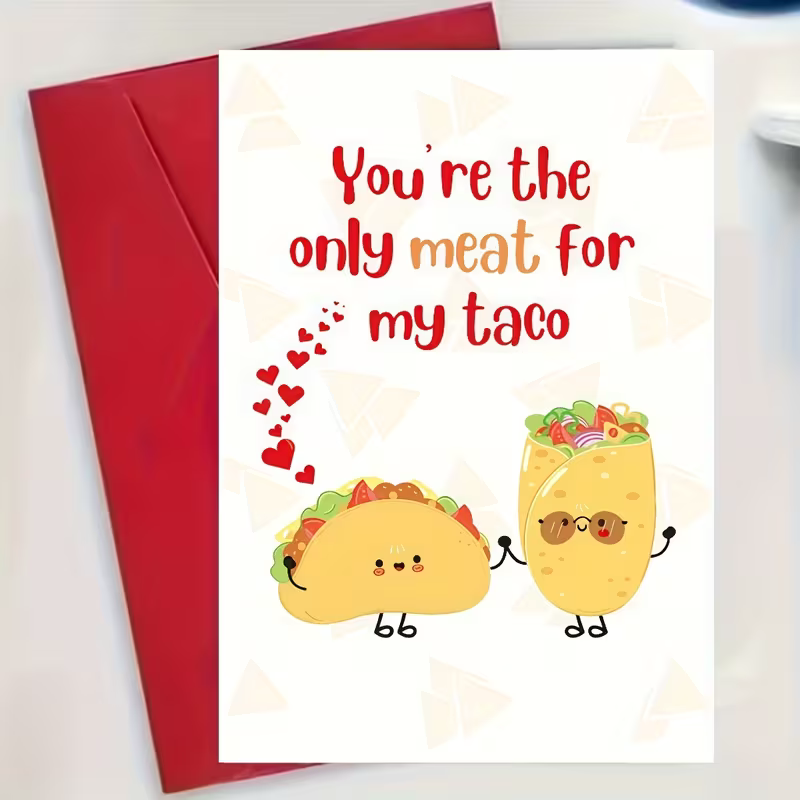 “I Love You, You’re the Only Meat in My Taco”, Card