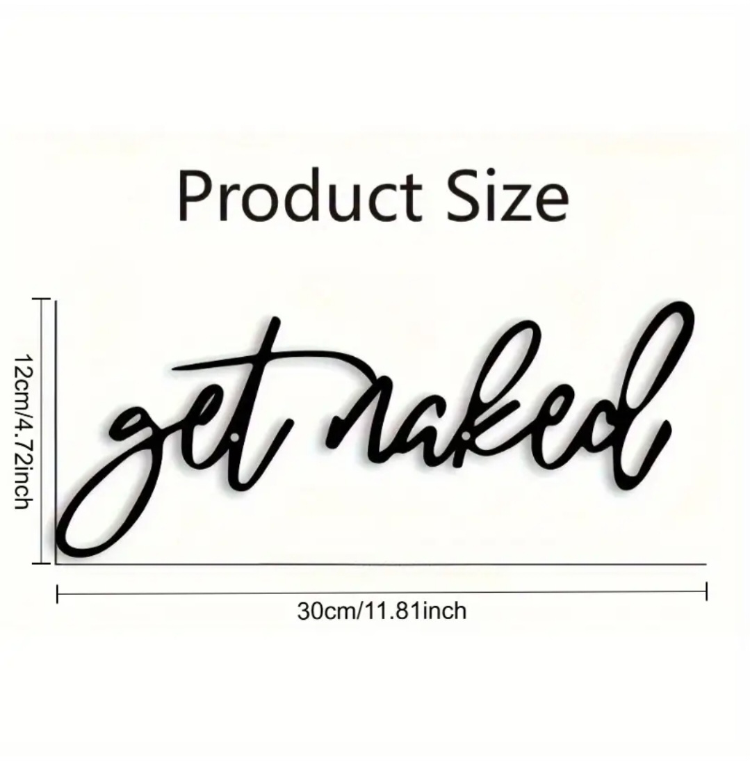 Get Naked – metal wall art 2